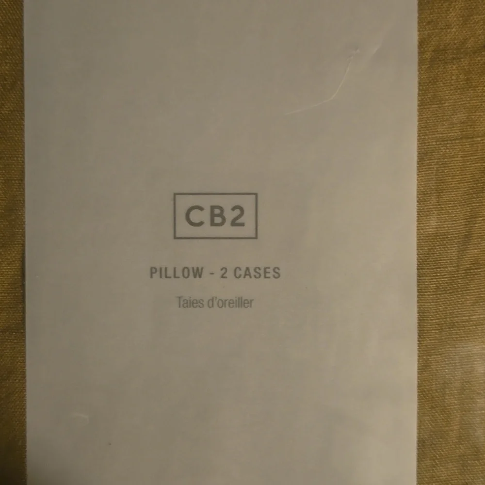 CB2 Linen Dijon Standard Pillowcases Set of 2, 51x66 cm